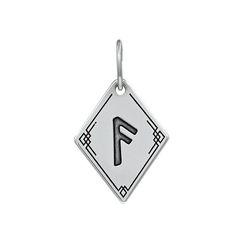 Подвеска Руна Ансуз - кулон из серебра 925