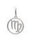 Подвеска Знак зодиака Дева из серебра, вид спереди