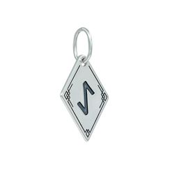 Подвеска Руна Эйваз - кулон из серебра 925