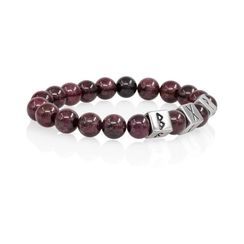 Браслет Женское счастье из натурального граната с рунами Беркана, Гебо и Вуньо в форме куба из серебра 925