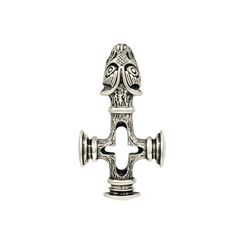 Волчий крест большой - подвеска из мельхиора