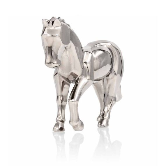 Статуэтка Лошадь - фигурка из бронзы с покрытием никелем, вид 6
