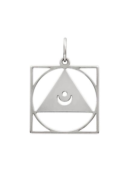 Подвеска Таттва Пространства Акаша из серебра, вид спереди