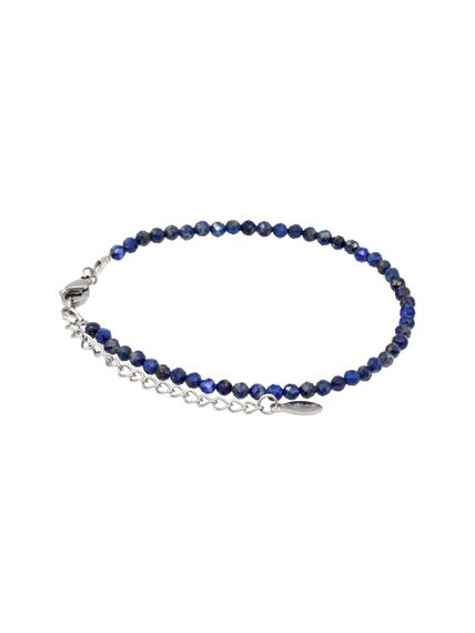 Фото браслет из лазурита 2031/3_лазурит на белом фоне сбоку