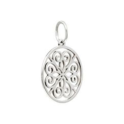 Подвеска Мандала в круге - кулон из серебра 925