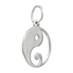 Подвеска Инь-Ян с завитком - кулон из серебра 925