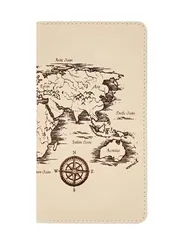 Кошелек Карта мира молочная кожа