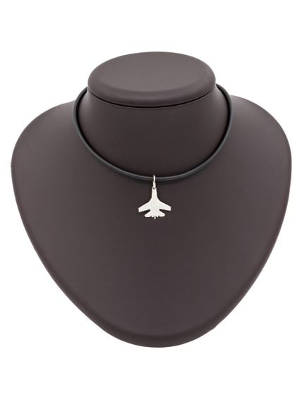 Истребитель подвеска из серебра 925 пробы, на постаменте