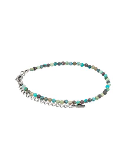 Фото браслет из хризоколлы 2051/3_хризоколла на белом фоне сбоку