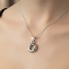 Алжирский узел любви большой из серебра 925
