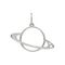 Подвеска Планета Сатурн с кольцами - кулон из серебра 925 пробы, вид 1