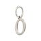 Подвеска в виде буквы О - кулон из серебра 925 пробы, вид полубоком сзади