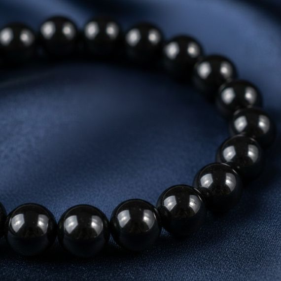 Браслет из мориона 8 мм, живое фото 4