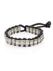 Браслет со скандинавскими рунами из мельхиора на паракорде