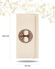 Кошелек Древо жизни молочная кожа