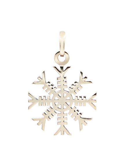 Купите кулон Агисхьяльм Фафнира из мельхиора с доставкой из Ростова-на-Дону по всей России, фото анфас на белом фоне