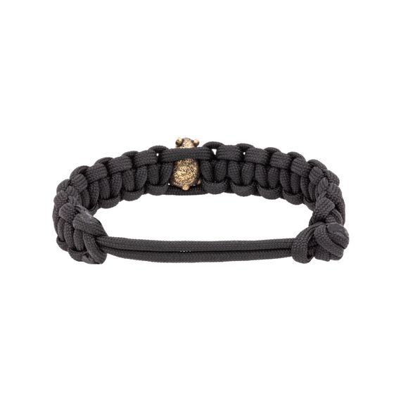 Браслет с шармом Панда из бронзы - чёрный паракорд, фото 3