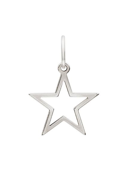 Звезда мини подвеска из серебра 925 пробы, вид спереди