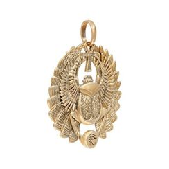 Подвеска Жук Скарабей большой - кулон из бронзы