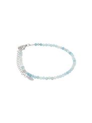 Браслет на руку из аквамарина 3 мм