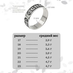 Кольцо Спаси и сохрани из серебра