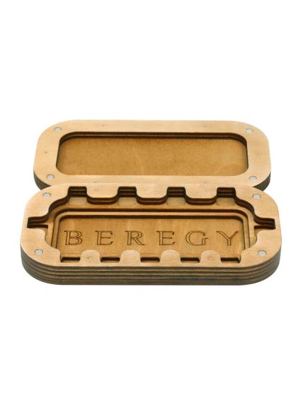 Деревянный футляр-шкатулка для скандинавских рун Старшего Футарка 11 шт., без буков спереди