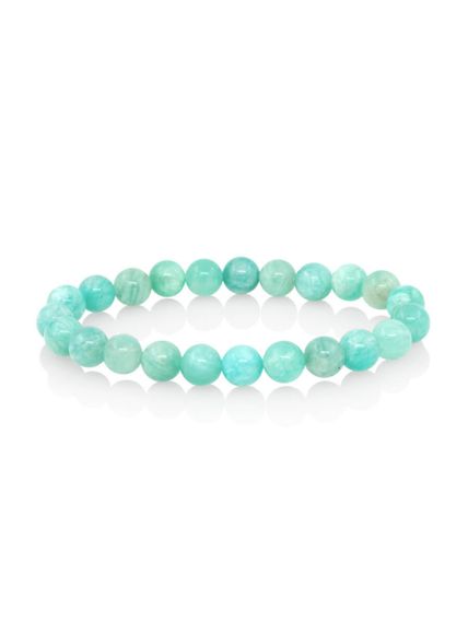 Браслет из камней амазонита бирюзового фотография, вид сбоку