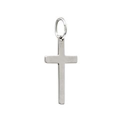 Подвеска Крест католический прямой - кулон из серебра
