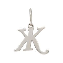 Подвеска в виде буквы Ж - кулон из серебра 925 пробы