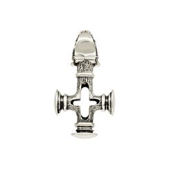 Волчий крест большой - подвеска из мельхиора