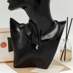 Подвеска в виде буквы Г - кулон из серебра 925 пробы