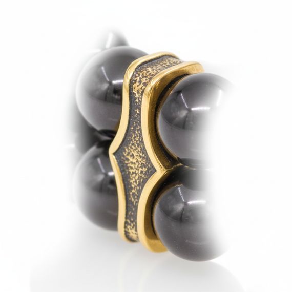 Шарм-разделитель двойной из бронзы под бусины 8 мм, фото 1