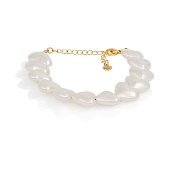 Браслет с перламутровыми бусинами в форме Сердец, вид 1