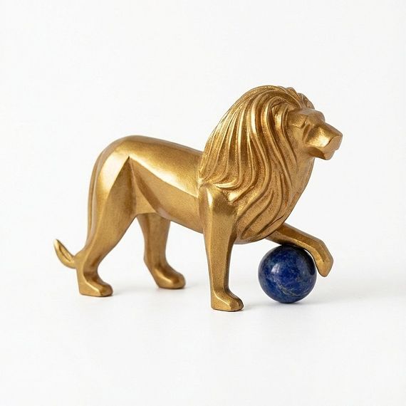 Статуэтка Лев - фигурка из бронзы, главное фото