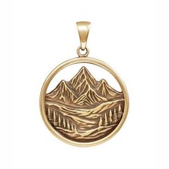 Горы - подвеска из бронзы