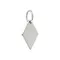 Подвеска Руна Ансуз - кулон из серебра 925, вид сзади полубоком