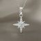 Подвеска Вифлеемская звезда из серебра 925 пробы с фианитами, живое фото 2