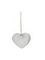 Серьги Сердце из серебра, вид спереди