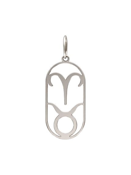 Подвеска Куспид Овен-Телец из серебра, вид сзади