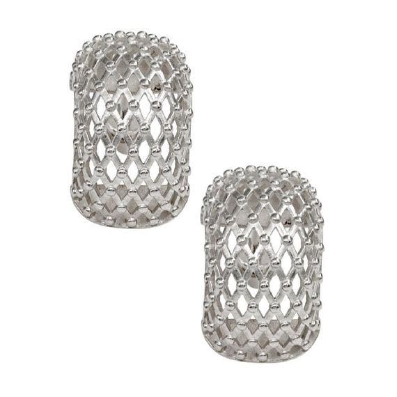 Серьги Сетка из серебра 925 пробы, вид 4