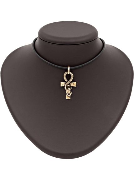 Подвеска Анкх Жизни Змей из бронзы, на постаменте