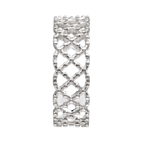 Кольцо Сетка из серебра 925 пробы, вид 2