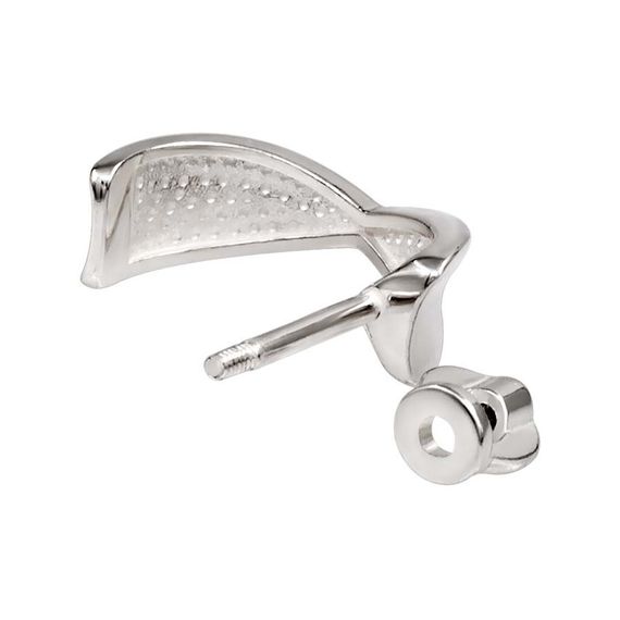 Серьги Полукольца Мебиус из серебра 925 пробы, вид 4