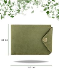 Портмоне классическое зеленый нубук 05069