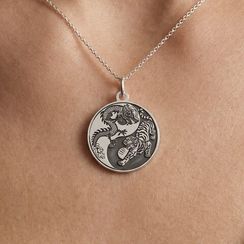 Инь-Ян (Тигр-Дракон) - подвеска из серебра