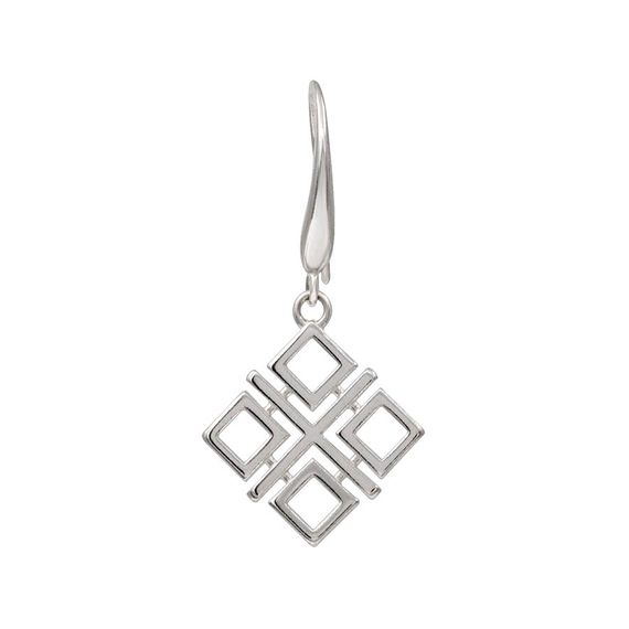 Макошь - ювелирные серьги - славянский оберег из серебра 925 пробы, фото 3