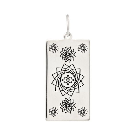 Подвеска Таро - карта Маг, кулон из серебра 925 пробы, вид сзади