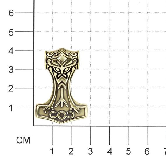 Фотография большого молота тора на размерной стеке.