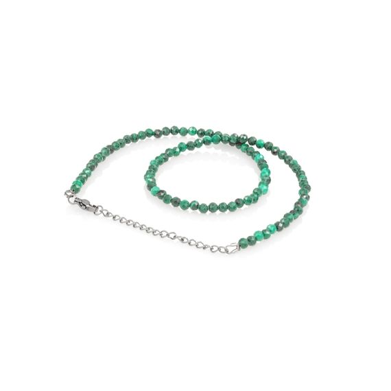 Чокер из камней Малахита ограненного 4 мм, вид 2