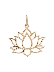 Подвеска Лотос большой из серебра с позолотой